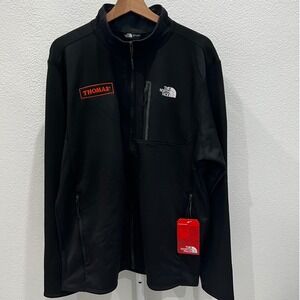 NWT The North Face Skyline Full Zip Fleece Jacket Mens Large Black Company Logo